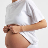 Organic Cotton Lacey Maternity Briefs (White) | Ripe Maternity Canada