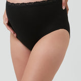 Organic Cotton Full Maternity Briefs (Black) | Ripe Maternity