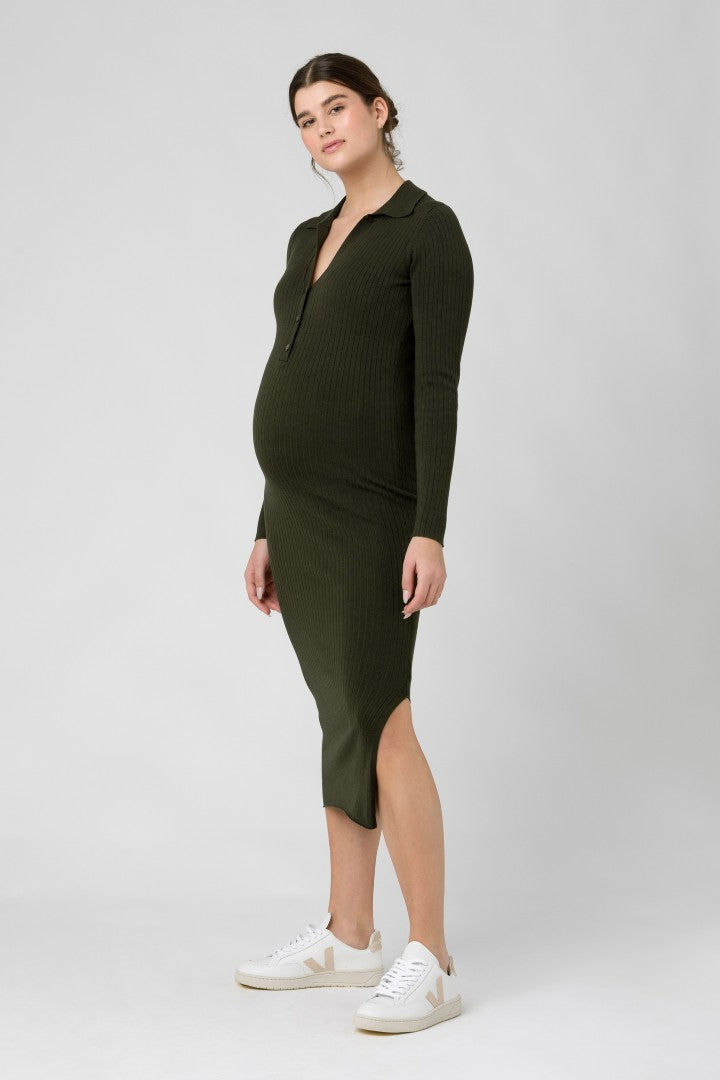 Sammy Knit Polo Maternity & Nursing Dress | Ripe Maternity | Maternity Dresses Canada