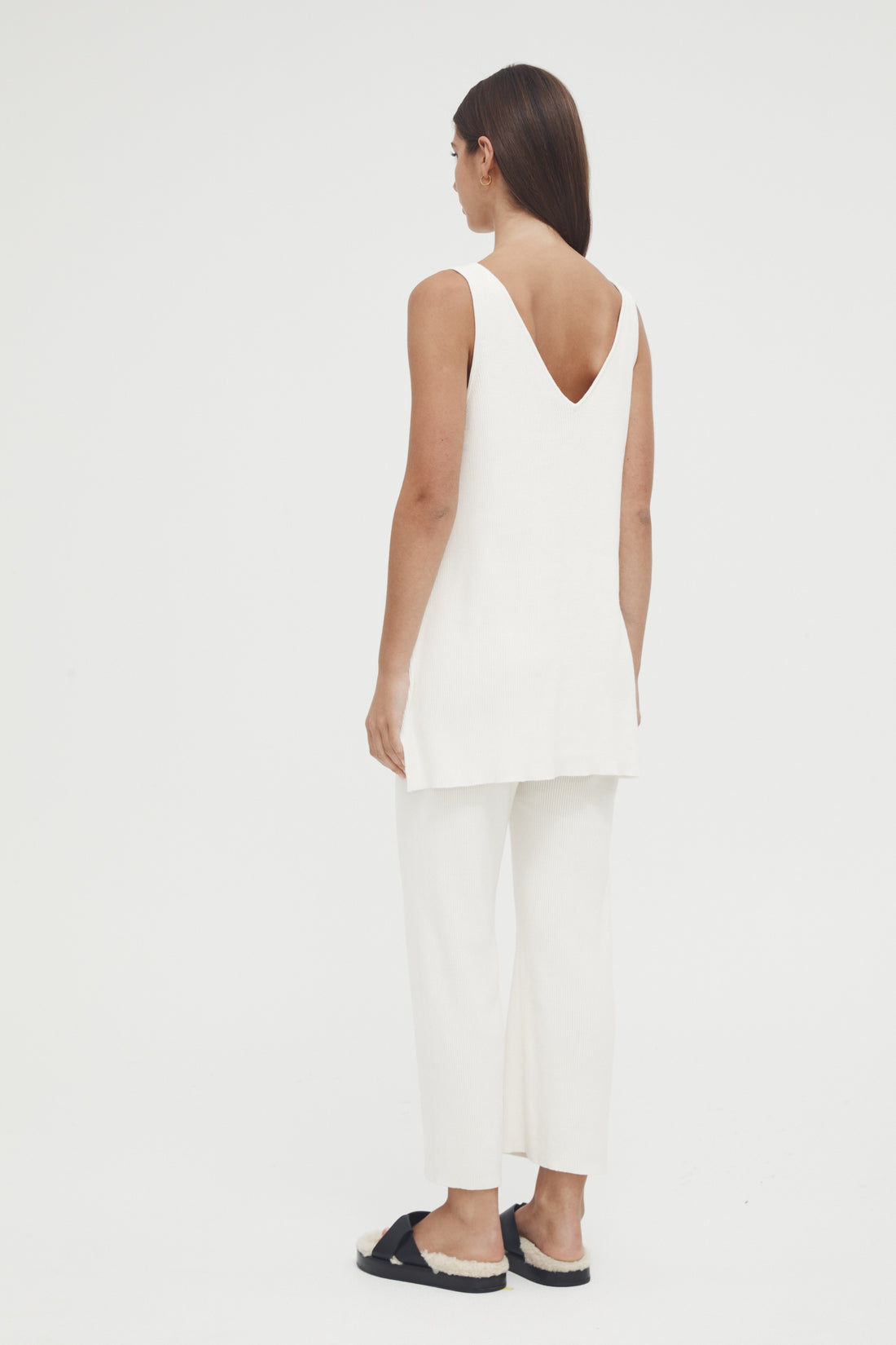 Knit Wide-Leg Pant | Off White | Legoe Heritage | CARRY Maternity | Maternity Pants Canada