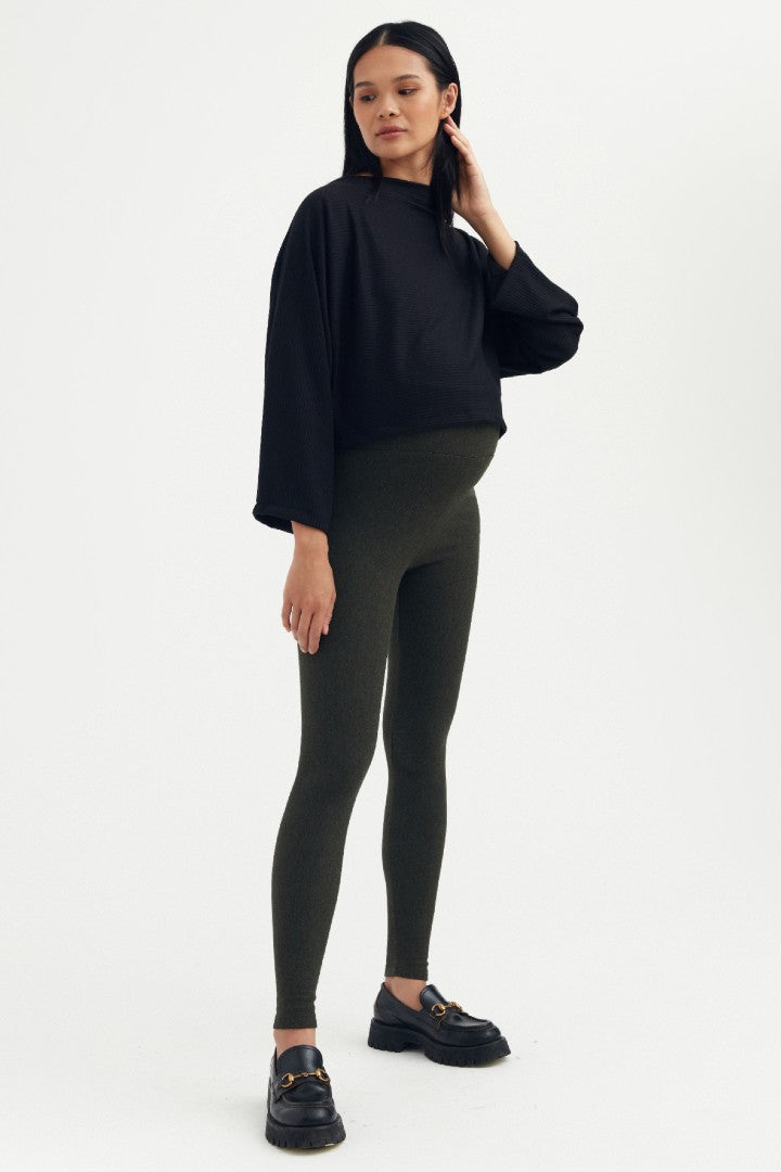 Simone Dolman Maternity Long Sleeve Top - Black | CARRY | Maternity Tops Canada