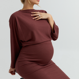 Maternity Dolman Sleeve Top (Rose Taupe) | CARRY