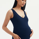 Soft Essential Bamboo Rib Tank - Navy | CARRY | Maternity Tops Canada