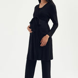 Soft Essential Bamboo Robe - Black | CARRY | Maternity Pajamas Canada