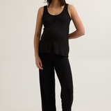 Soft Modal Rib Over Bump Maternity Pant (Black) | CARRY