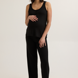 Soft Modal Rib Over Bump Maternity Pant (Black) | CARRY