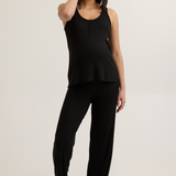 Soft Modal Rib Over Bump Maternity Pant (Black) | CARRY