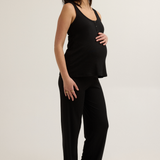 Soft Modal Rib Over Bump Maternity Pant (Black) | CARRY