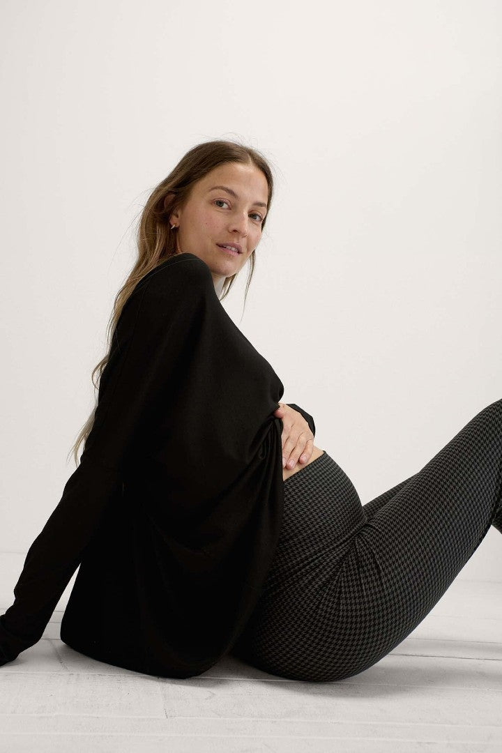 Pregnancy Recovery Emama Full Length Leggings Pockets- Twilight