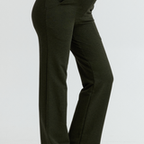 Cozy Fleece Maternity Wide-Leg Pant (Forest Green) | CARRY