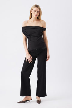 Kyle Wide Leg Maternity Jeans (Black) | Ripe Maternity