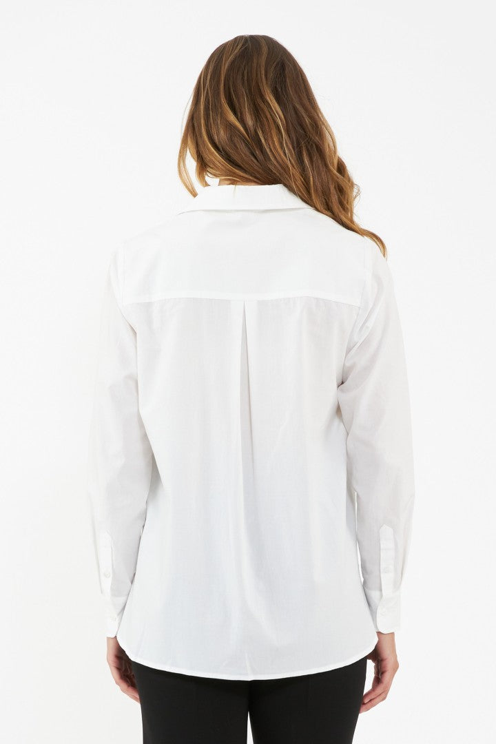 Tori Classic Maternity Shirt (White) | Ripe Maternity Canada