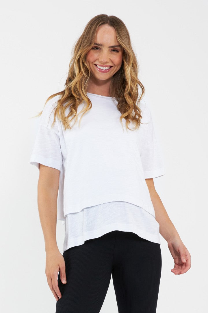 Claud Nursing Tee (white) | Ripe Maternity