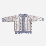 Windowpane Heart Baby Cardigan