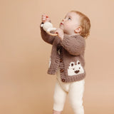 Bear Baby Cardigan (Tan) | The Blueberry Hill Canada