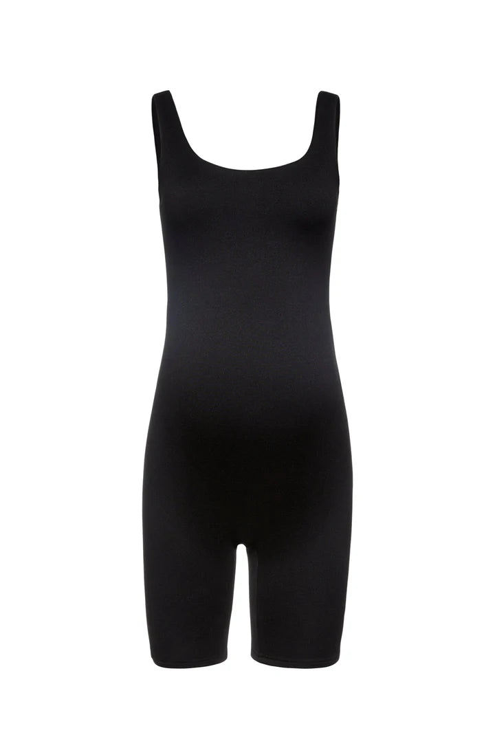 The Cindy (Black) | Shop Bike Short Maternity Unitard | BUMPSUIT Canada