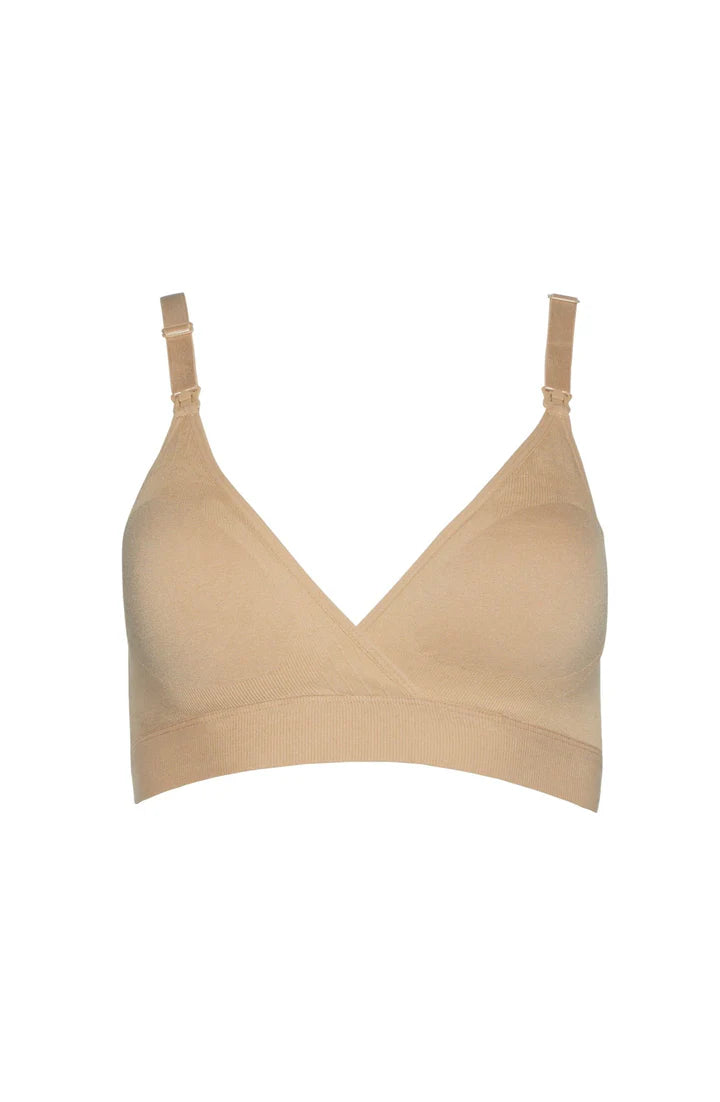 Ultimate Nursing Bra (Beige) | Women's Breastfeeding Bra | BUMPSUIT