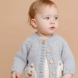 Bear Baby Cardigan (Bowie Grey) | The Blueberry Hill Canada