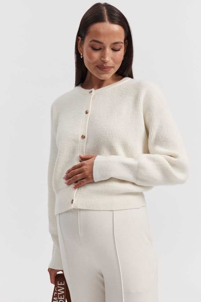 Celine Maternity Cardigan (Cream) | Legoe Heritage