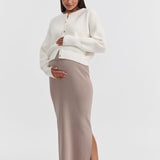 Celine Maternity Cardigan (Cream) | Legoe Heritage