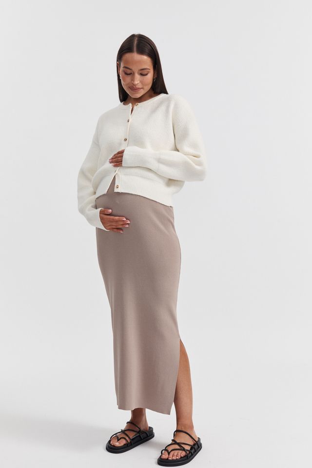 Celine Maternity Cardigan (Cream) | Legoe Heritage