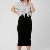 Ada Relaxed Black & White Stripe Shirt | Ripe Maternity | CARRY | Maternity Store | Toronto Canada