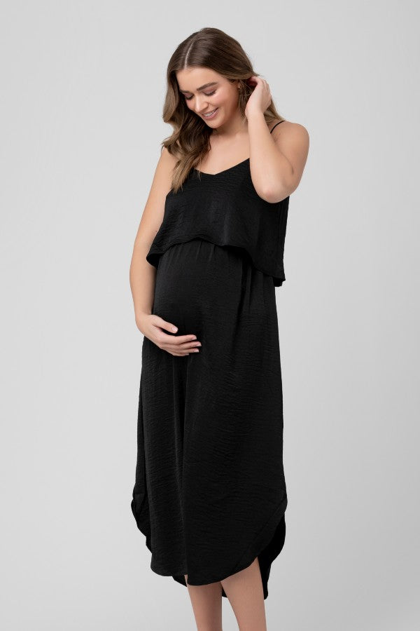 Black nursing best sale maxi dress