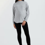 Grey Cozy Fleece Side Zip Sweatshirt | CARRY Maternity | Maternity & Nursing Sweaters Canada