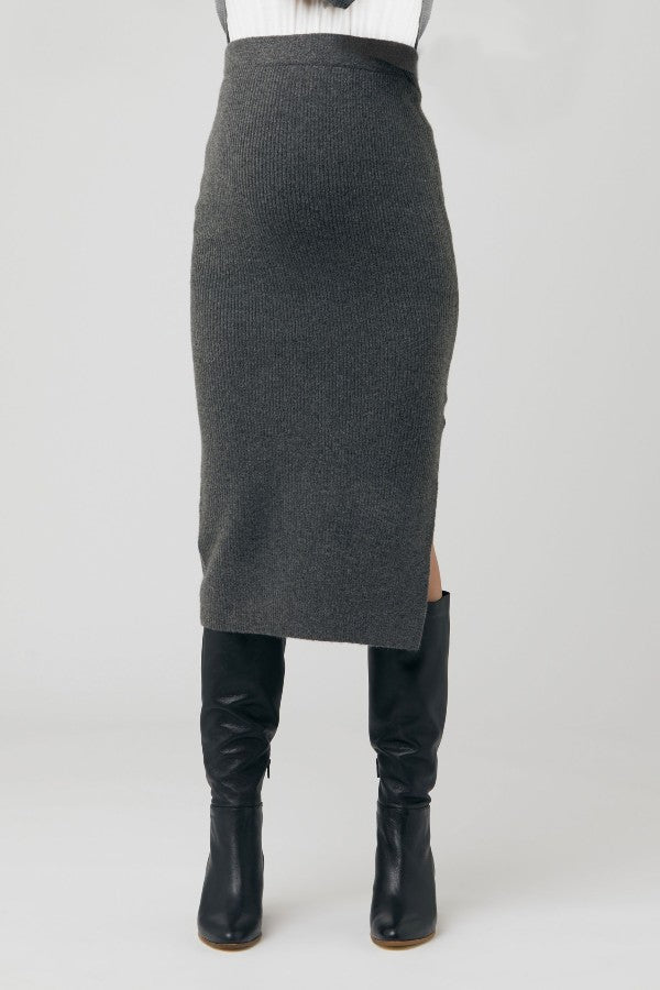 Dani Charcoal Knit Maternity Skirt | Ripe | CARRY | Toronto Canada