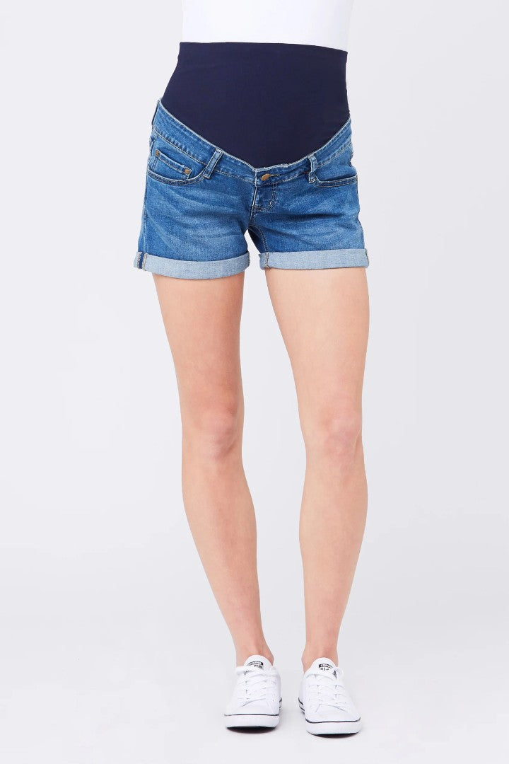 Denim Shorty Shorts | Ripe Maternity | CARRY Maternity | Maternity Denim Shorts Canada