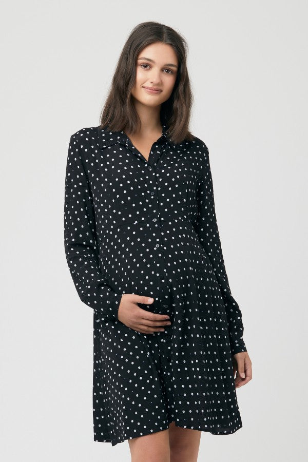 Fifi Maternity & Nursing Shirt Dress | Ripe | CARRY | Toronto Canada