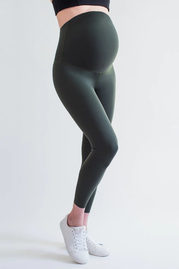 Cozy Fleece Maternity Legging (Forest Green) – Carry Maternity Canada