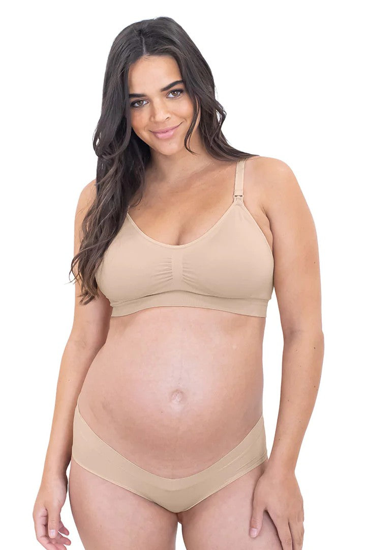 PULLIMORE 3 Pcs Womens Maternity Underwear Under Bump Cotton V