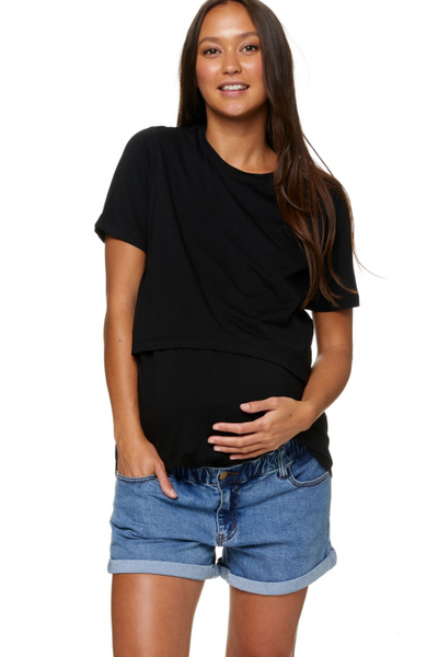 Me And You Black Maternity & Nursing Tee | Bae The Label | CARRY | Toronto Canada