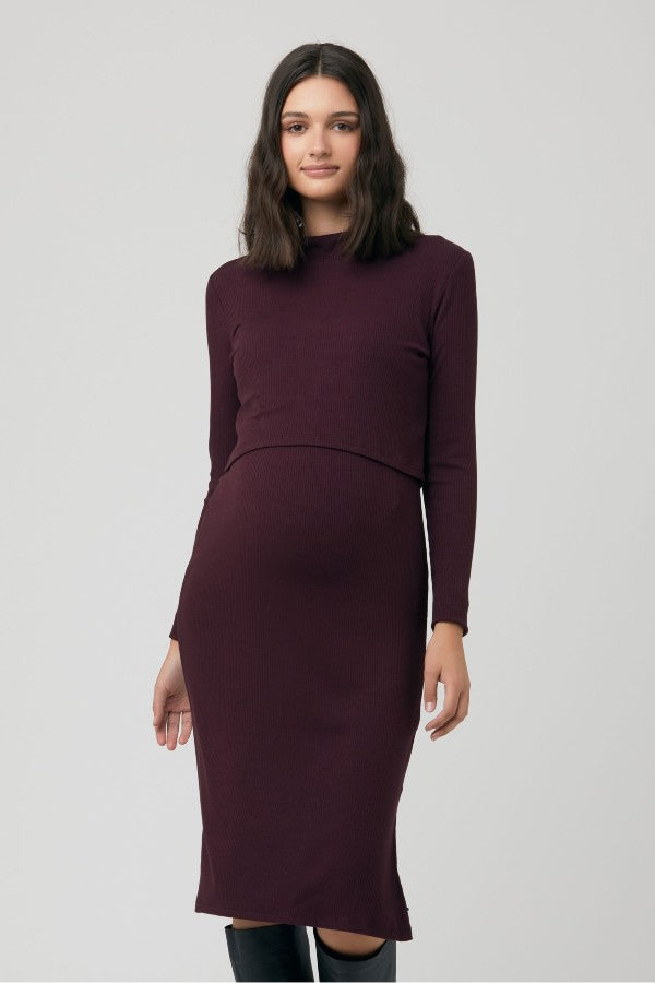 Ruby Rib Maternity & Nursing Dress | Ripe | CARRY | Toronto Canada