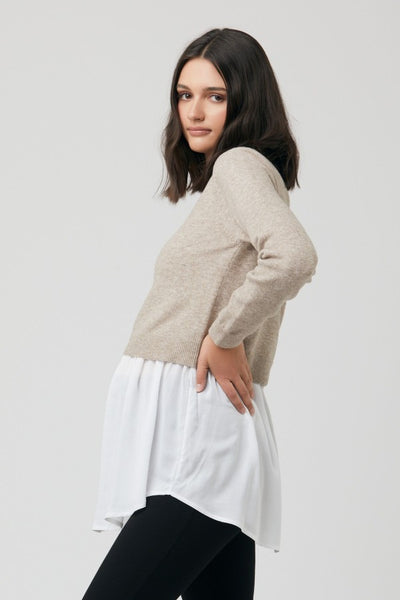 Sandy Detachable Maternity & Nursing Knit Sweater | Ripe | CARRY 