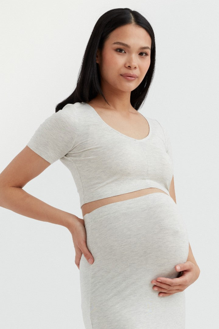 Soft Essential Bamboo Crop Top | CARRY Maternity | Maternity Tops Toronto Canada