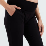 Soft Essential Bamboo Knit Pant | Black | CARRY Maternity | Maternity Pants Canada