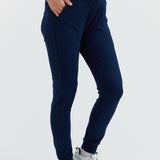 Soft Essential Bamboo Knit Pant | Navy | CARRY Maternity | Maternity Pants Canada