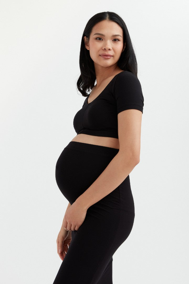 Soft Essential Bamboo Knit Skirt | CARRY Maternity | Maternity Skirts Canada