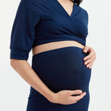 Soft Essential Bamboo Knit Skirt | Navy | CARRY Maternity | Maternity Skirts Canada