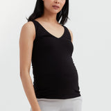 Soft Essential Bamboo Rib Tank | Black | Maternity and Nursing Tops Canada