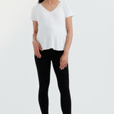 Soft Essential Bamboo Tee | White | Maternity Tops Canada