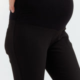 Tencel Slim Fit Ankle Maternity Pant | Black | CARRY Maternity | Maternity Pants Canada