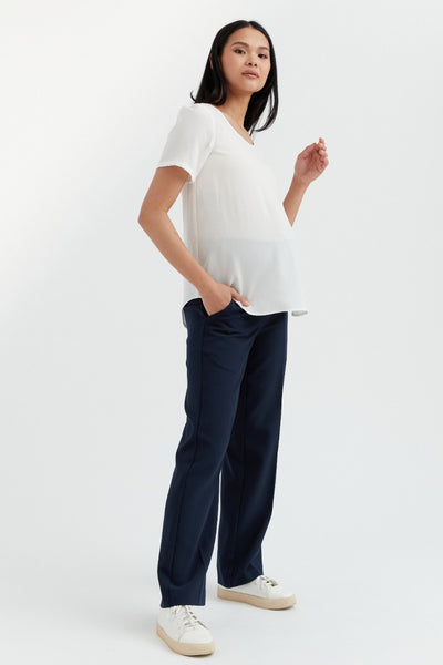 Waffle Wide-Leg Trouser